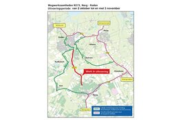 Weg N373 tussen Norg en Roden afgesloten door wegwerkzaamheden
