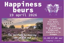 Spirtuele Happiness Beurs op 19 april in Slot Hotel Schagen